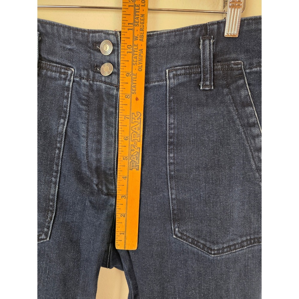 Maeve Anthropologie Naomi High Rise Wide Leg Jeans Dark Wash Indigo Blue Size 27 - Picture 8 of 10